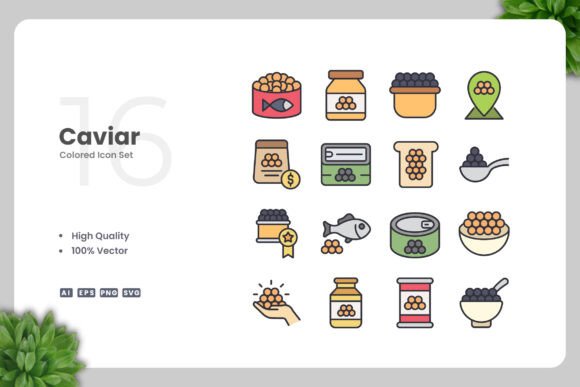 Caviar Color Icons: Graphics and Icons for Editorial Polish