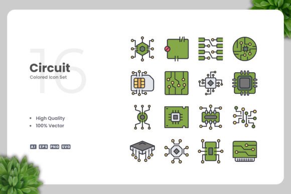 Circuit Color Icons Graphics Review