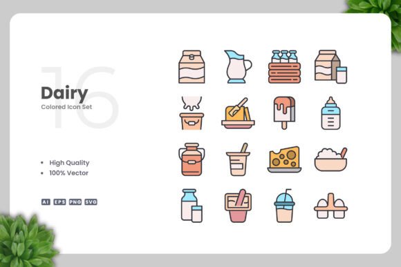 Dairy Color Icons: Graphics and Icons for Brand Storytelling