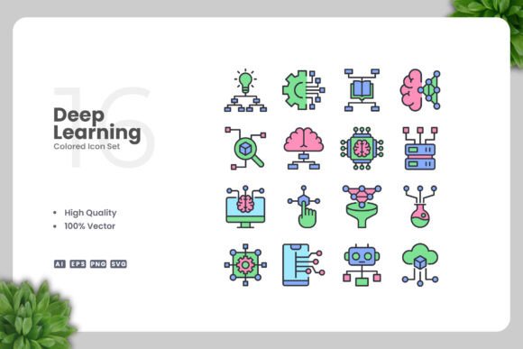 Deep Learning Color Icons: Graphics and Icons for Brand Identity