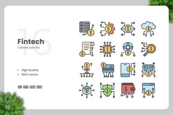 Fintech Color Icons: A Practical Review for Digital Graphics and Icons
