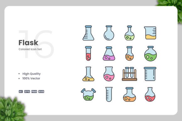 Flask Color Icons: Graphics and Icons for Brand Design