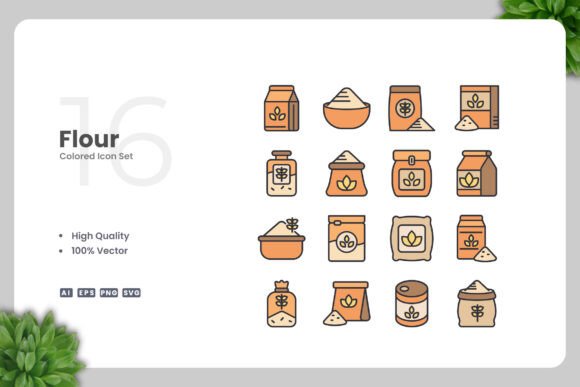 Flour Color Icons Graphics Review