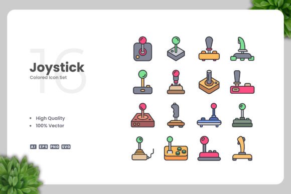 Joystick Colored Icons: Graphics and Icons for Modern Blogs