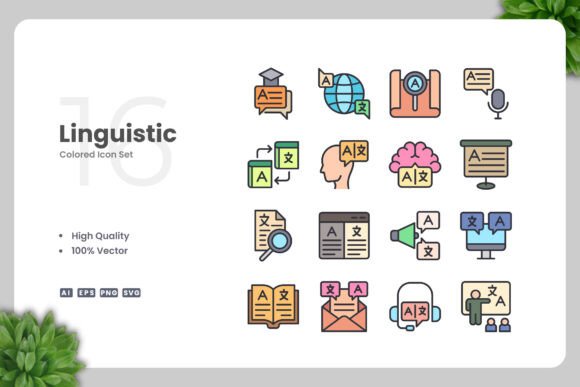 Linguistic Colored Icon: A Designer’s Review for Modern Graphics