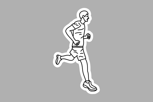 Minimalist Running Doodle Graphics and Illustrations Review