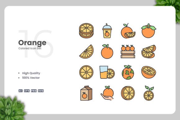Orange Colored Icons Graphics Review