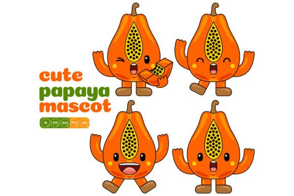 Review: Cute Papaya Mascot Vector Pack 01 for Embroidery