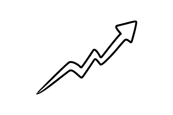 Rising Arrow with Business Growth Graphics and Illustrations