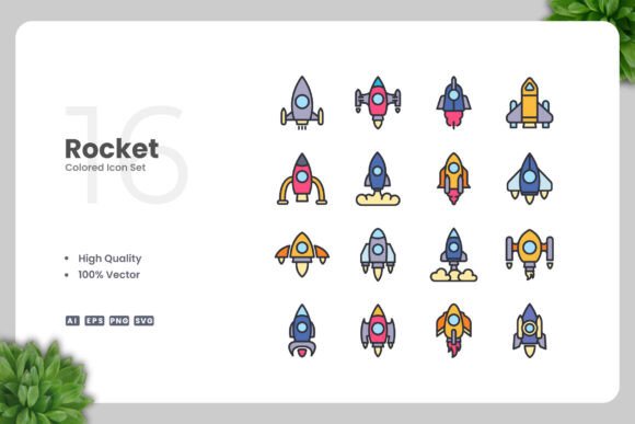 Rocket Color Icons Graphics Review
