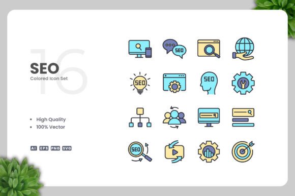 Seo Color Icons Graphics Review