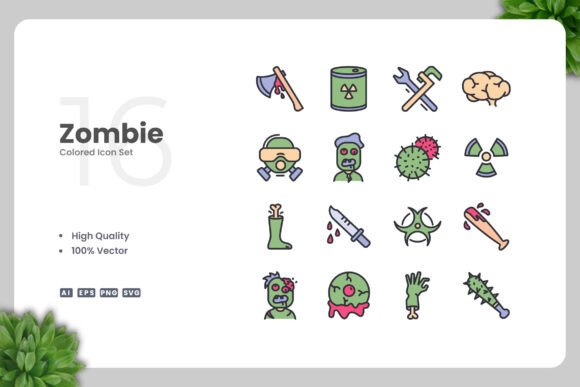 Zombie Color Icons Graphics Review